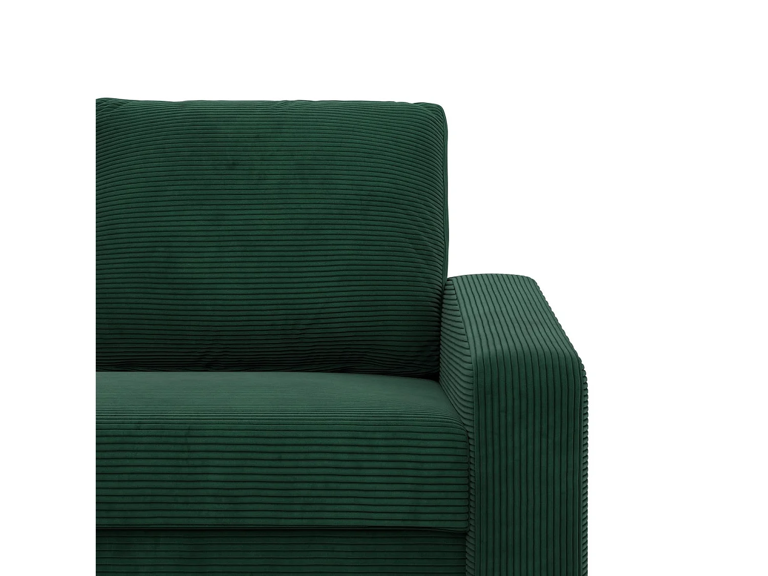 Canapé d'angle avec fonction couchage, Corde - Vert foncé