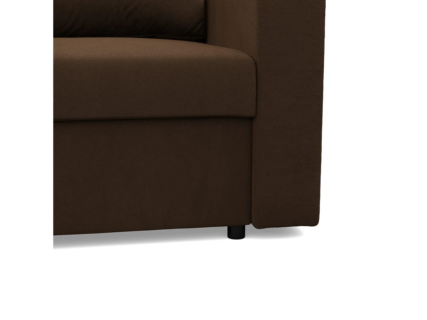 Canapé d'angle avec fonction couchage, Bonell, Brun foncé