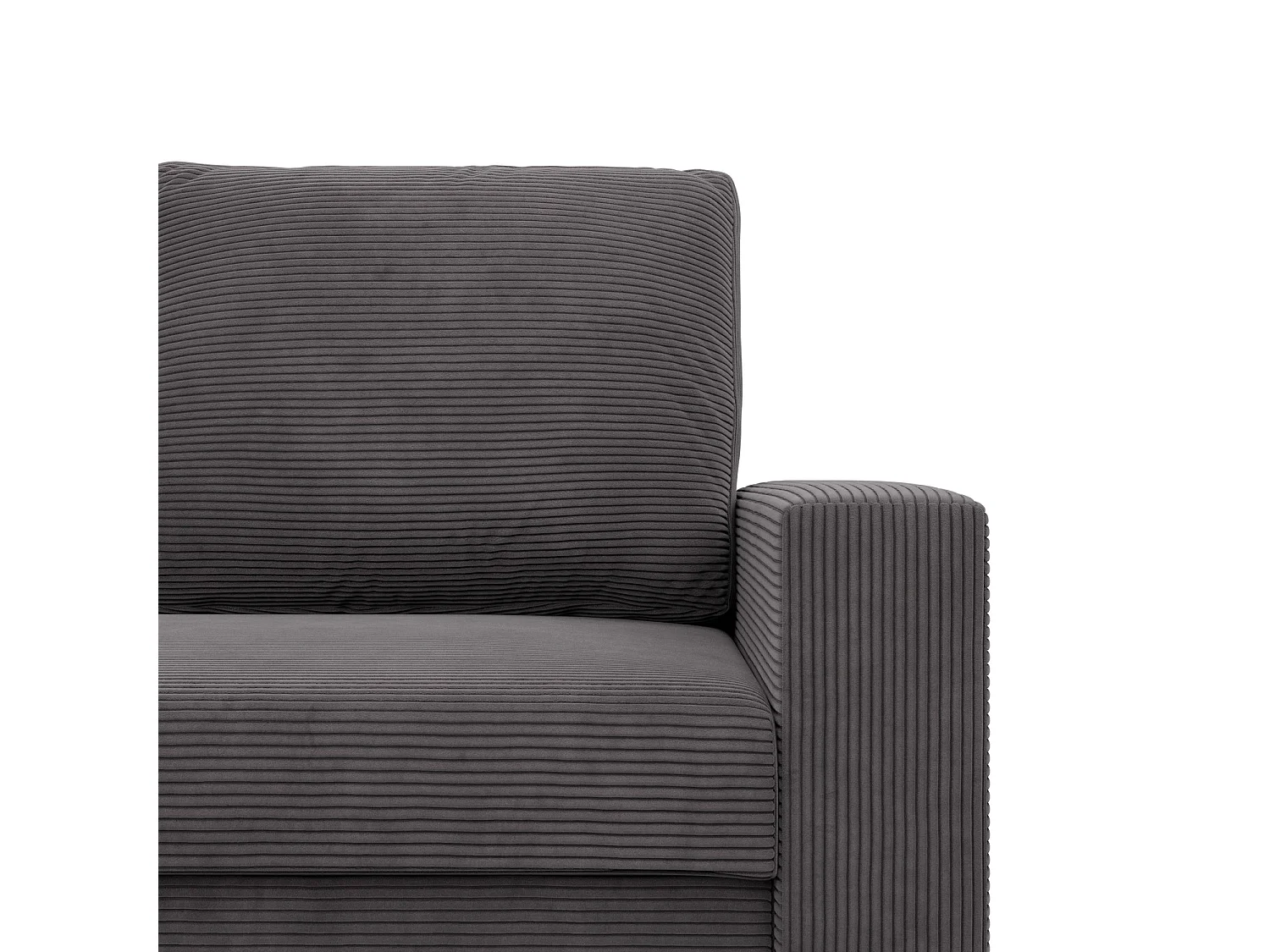 Sofa 2-osobowa z funkcją spania, sztruks - ciemnoszary