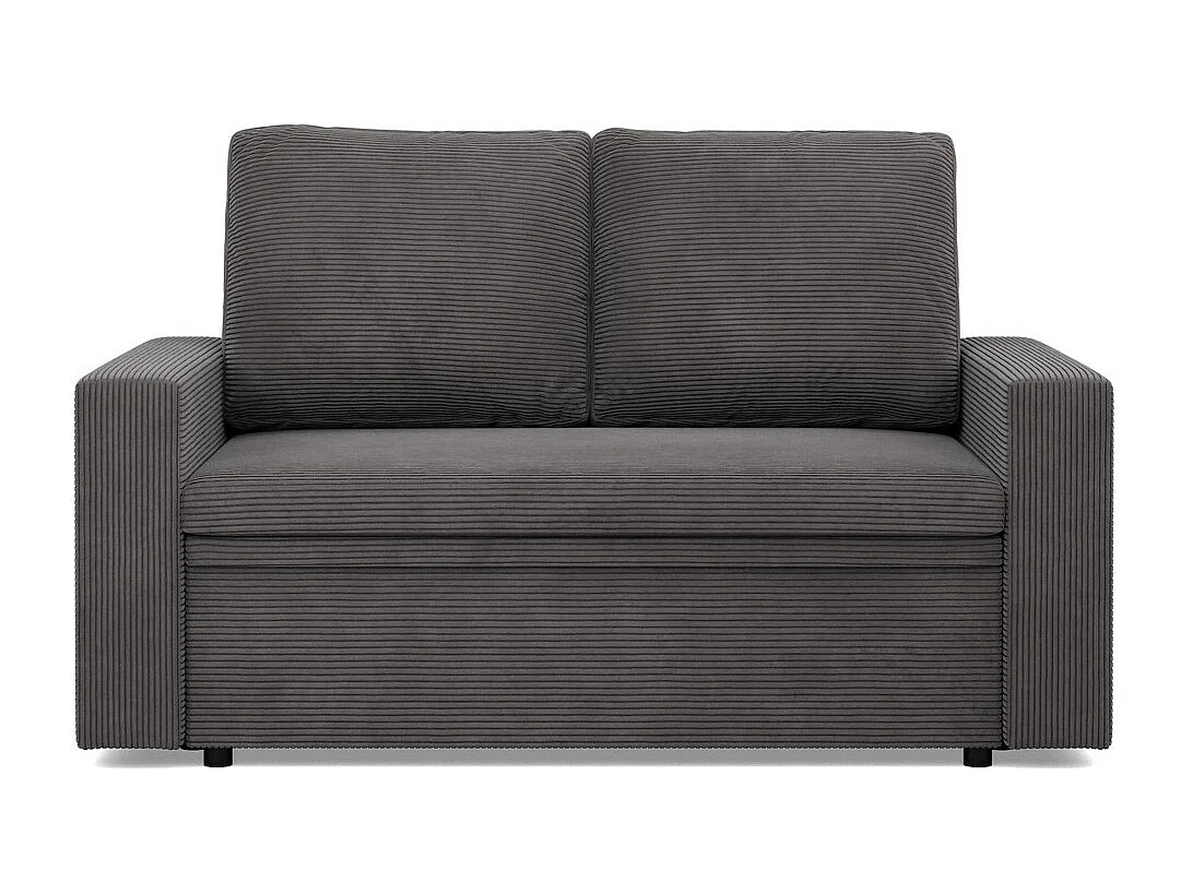 Sofa 2-osobowa z funkcją spania, sztruks - ciemnoszary
