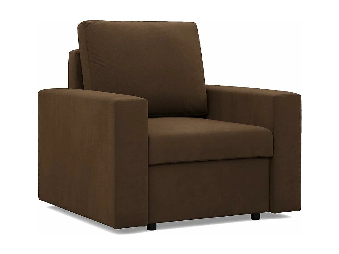 Fotel wypoczynkowy do salonu, kolor ciemny brąz