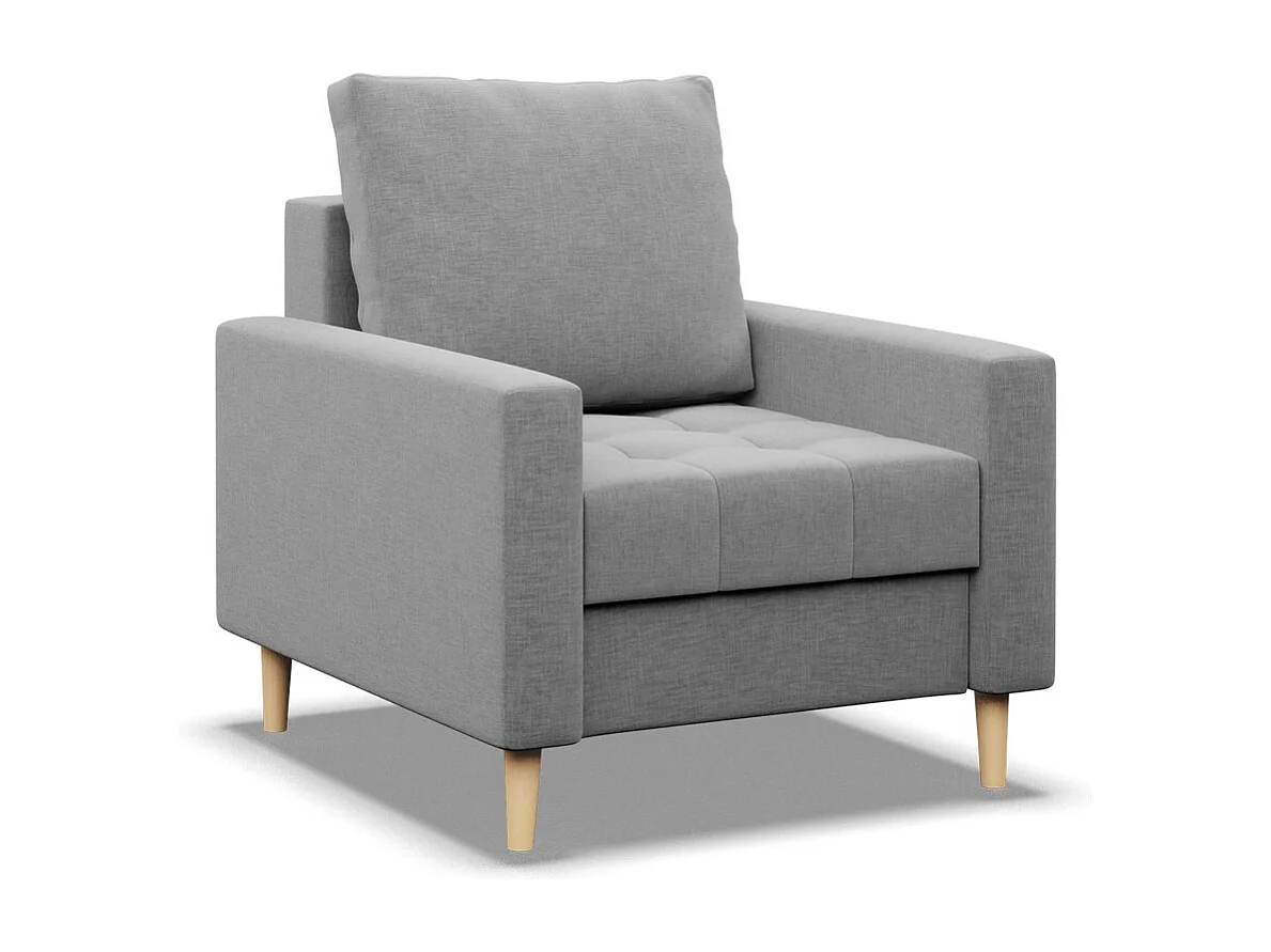 Fotel wypoczynkowy do salonu, szary