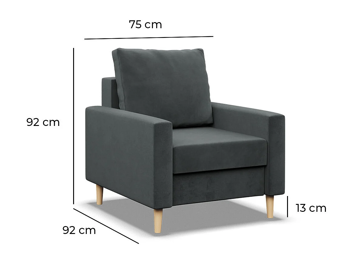 Chaise longue pour le salon, Coussin réversible, Beige