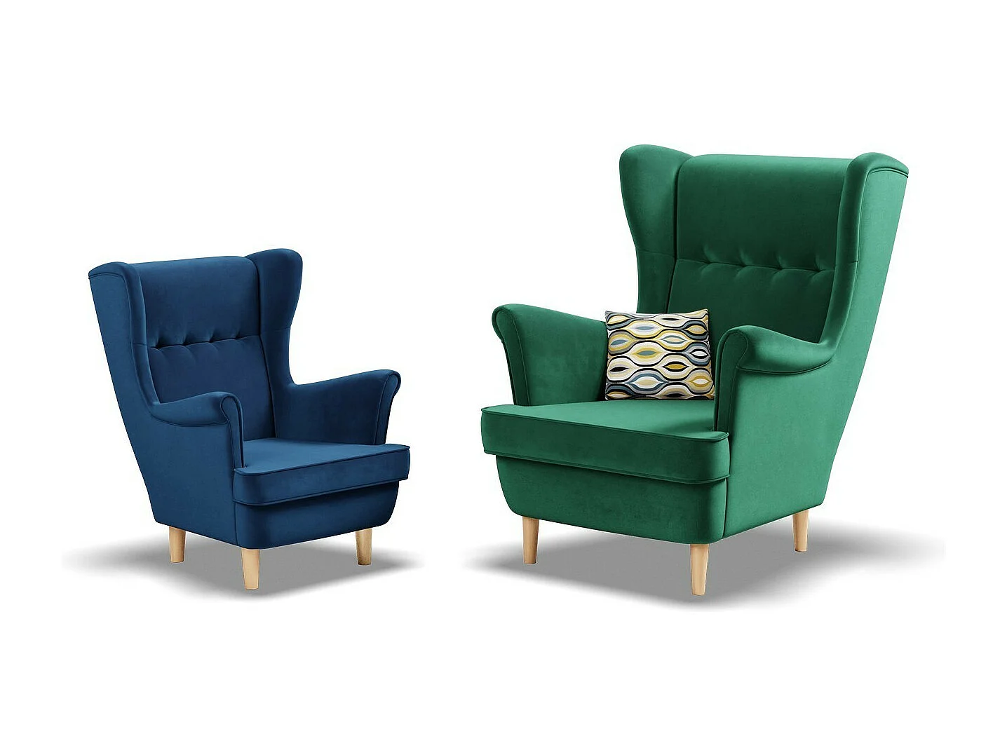 Fotel wypoczynkowy do salonu, zielony