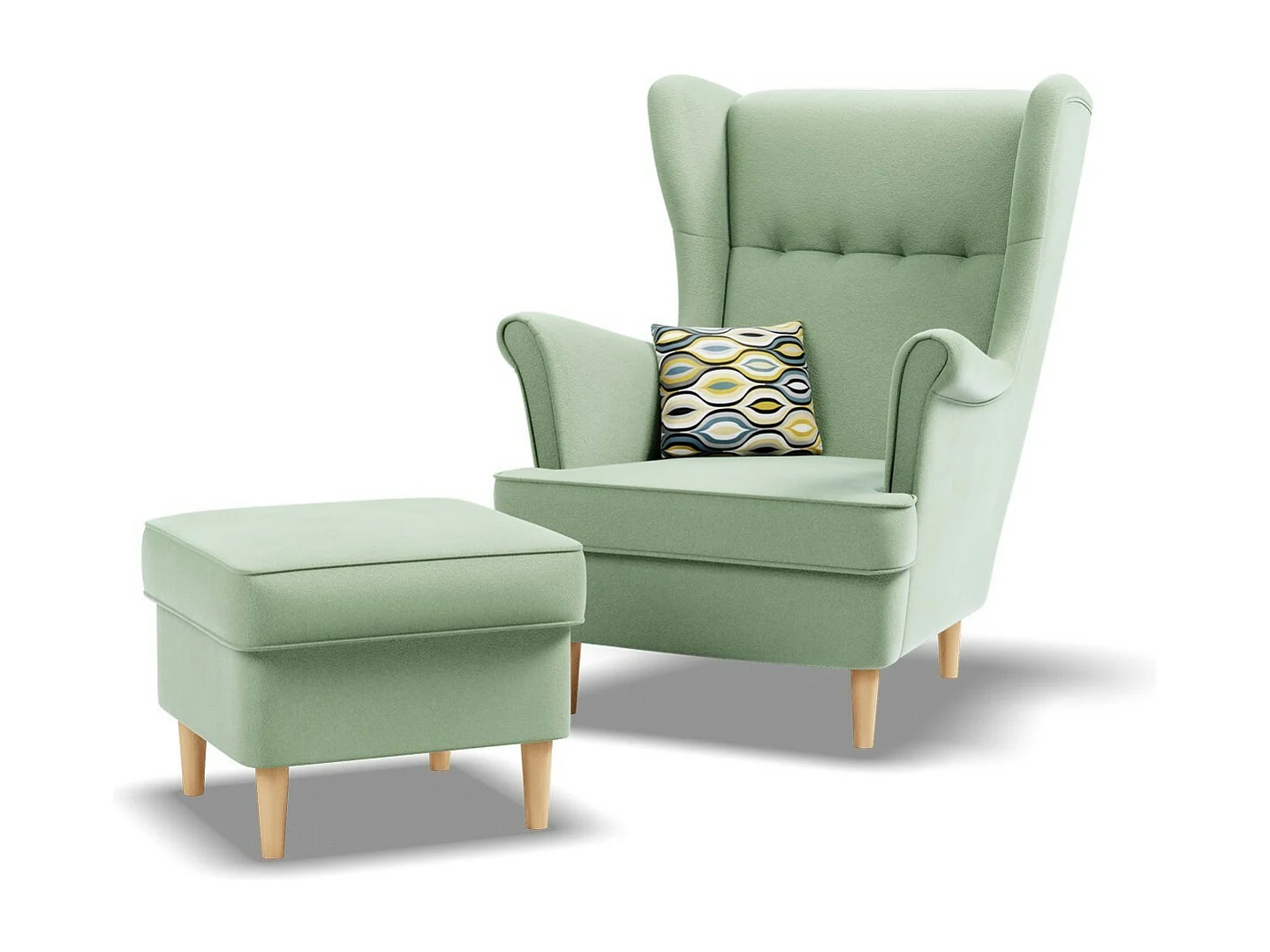 Chaise longue pour le salon, Vert clair