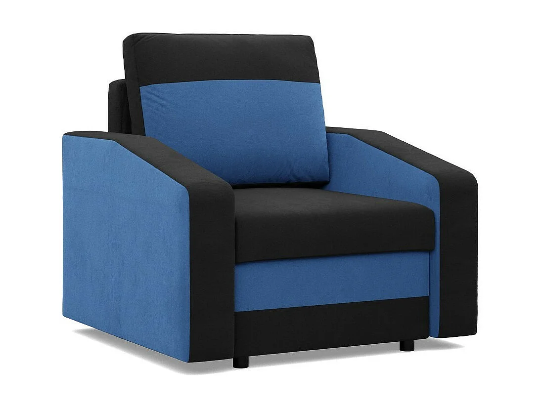 Chaise longue pour le salon, Noir + Bleu foncé