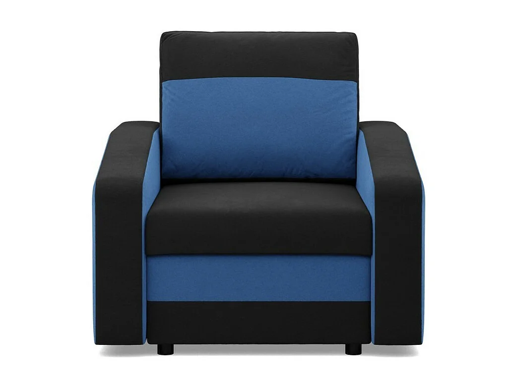 Chaise longue pour le salon, Noir + Bleu foncé