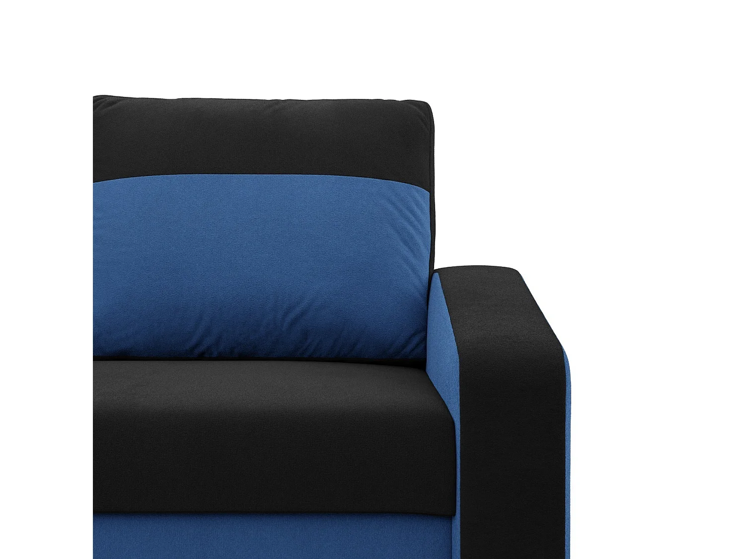 Chaise longue pour le salon, Noir + Bleu foncé