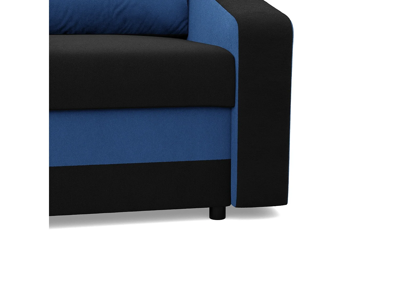 Chaise longue pour le salon, Noir + Bleu foncé