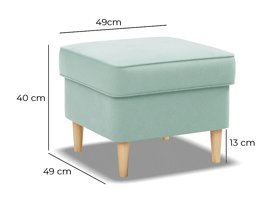 Podnóżek do fotela, turkusowy