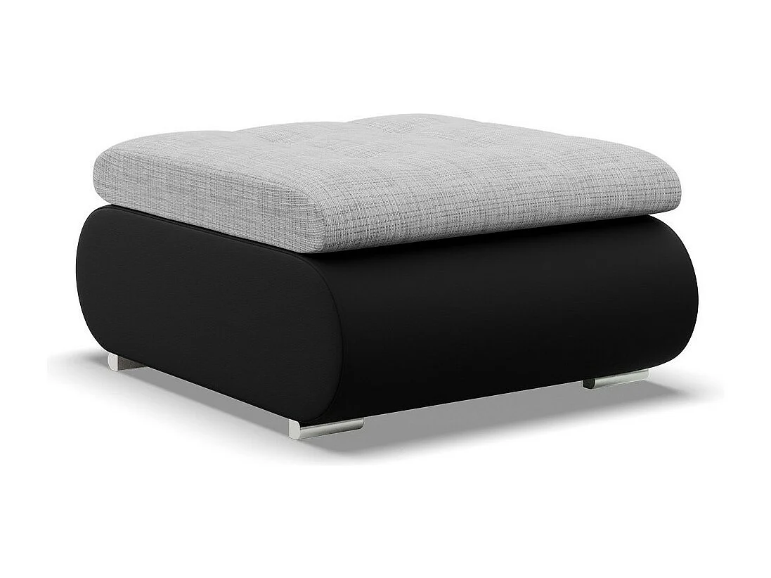 Pouf pour le salon, Gris + Noir
