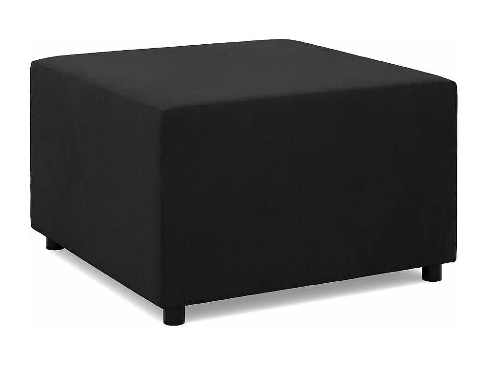 Pouf pour le salon 70 x 70 cm, Noir