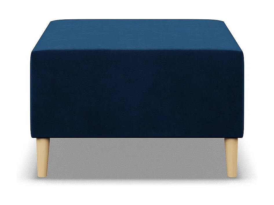 Pufa do salonu 70 x 70 cm, kolor granatowy