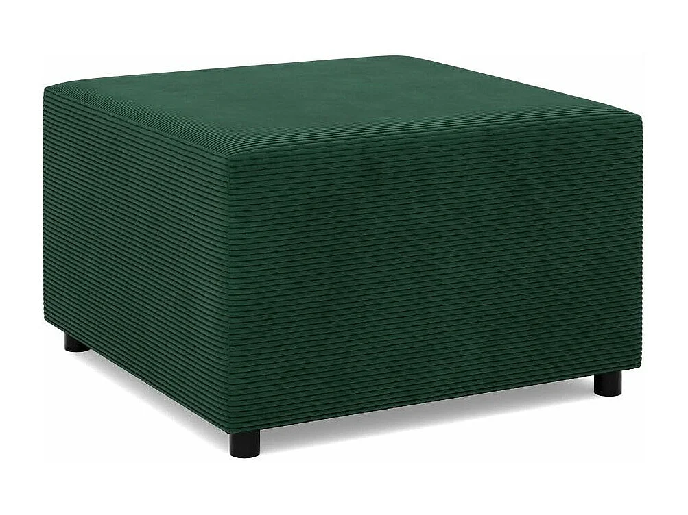Pouf pour le salon 70 x 70 cm, Corde - Vert foncé