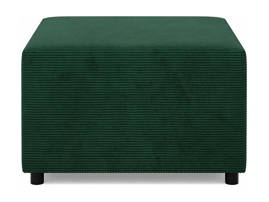 Pouf pour le salon 70 x 70 cm, Corde - Vert foncé