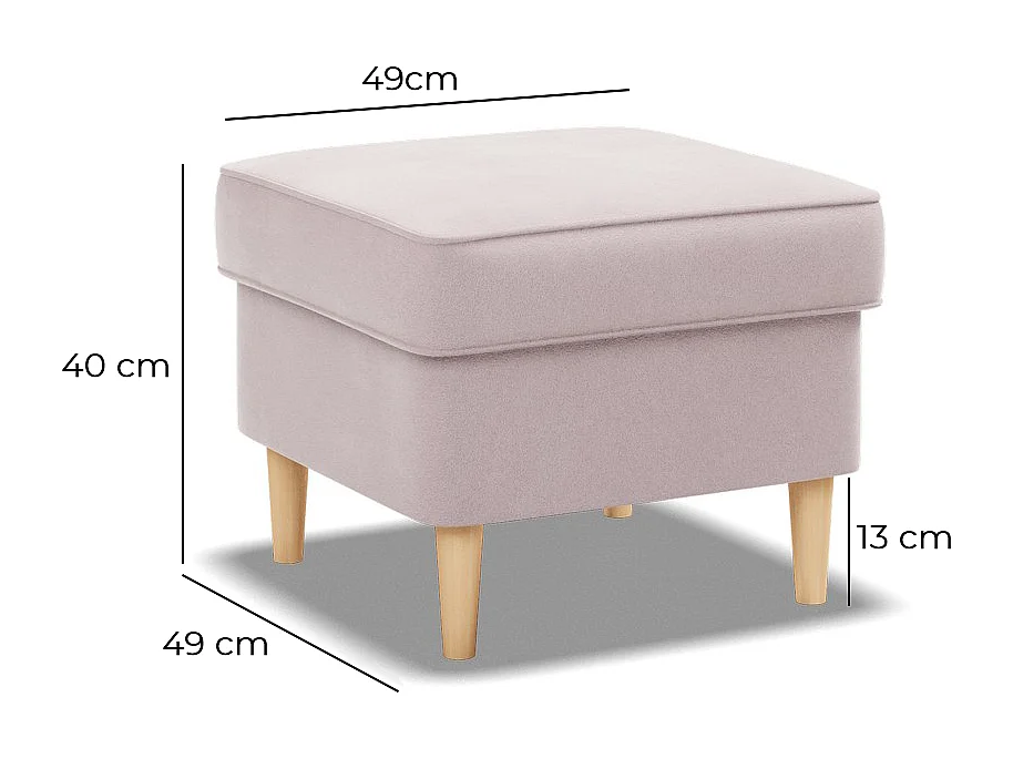 Fußhocker für Sessel, Rosa