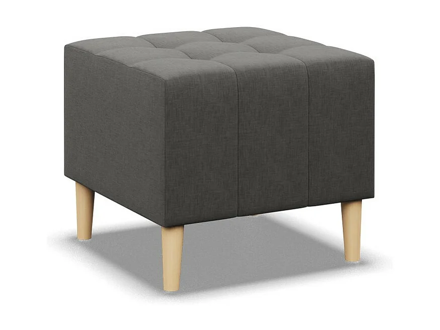 Pouf pour le salon 50 x 50 cm, Gris foncé