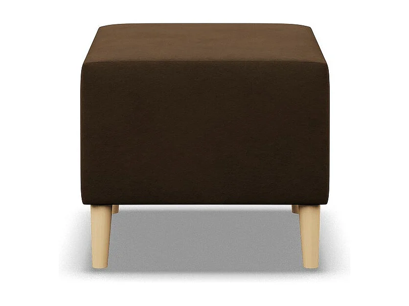 Pufa do salonu 50 x 50 cm, kolor brązowy