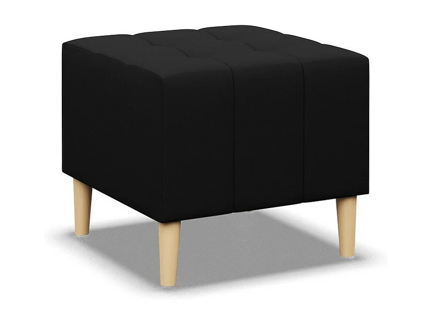 Pouf pour le salon 50 x 50 cm, Noir
