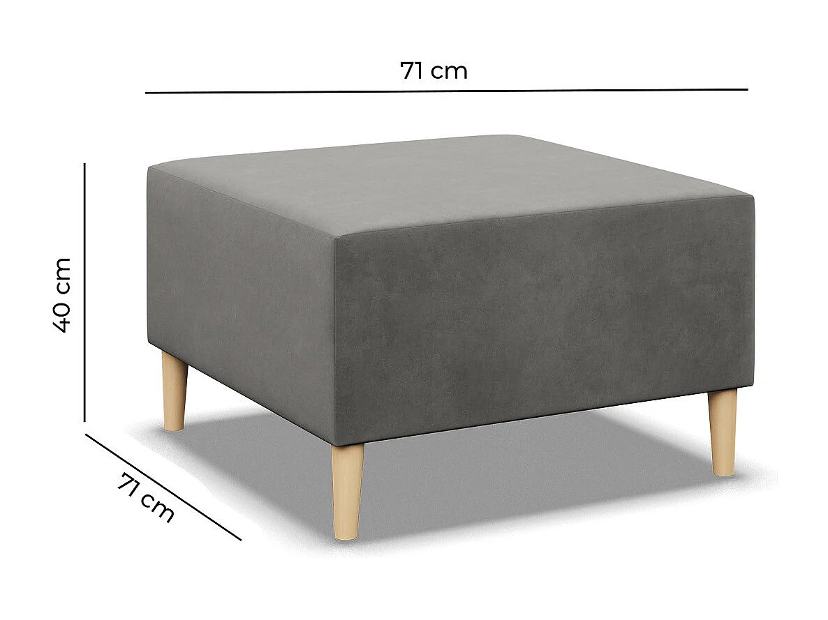 Pouf pour le salon 70 x 70 cm, Beige