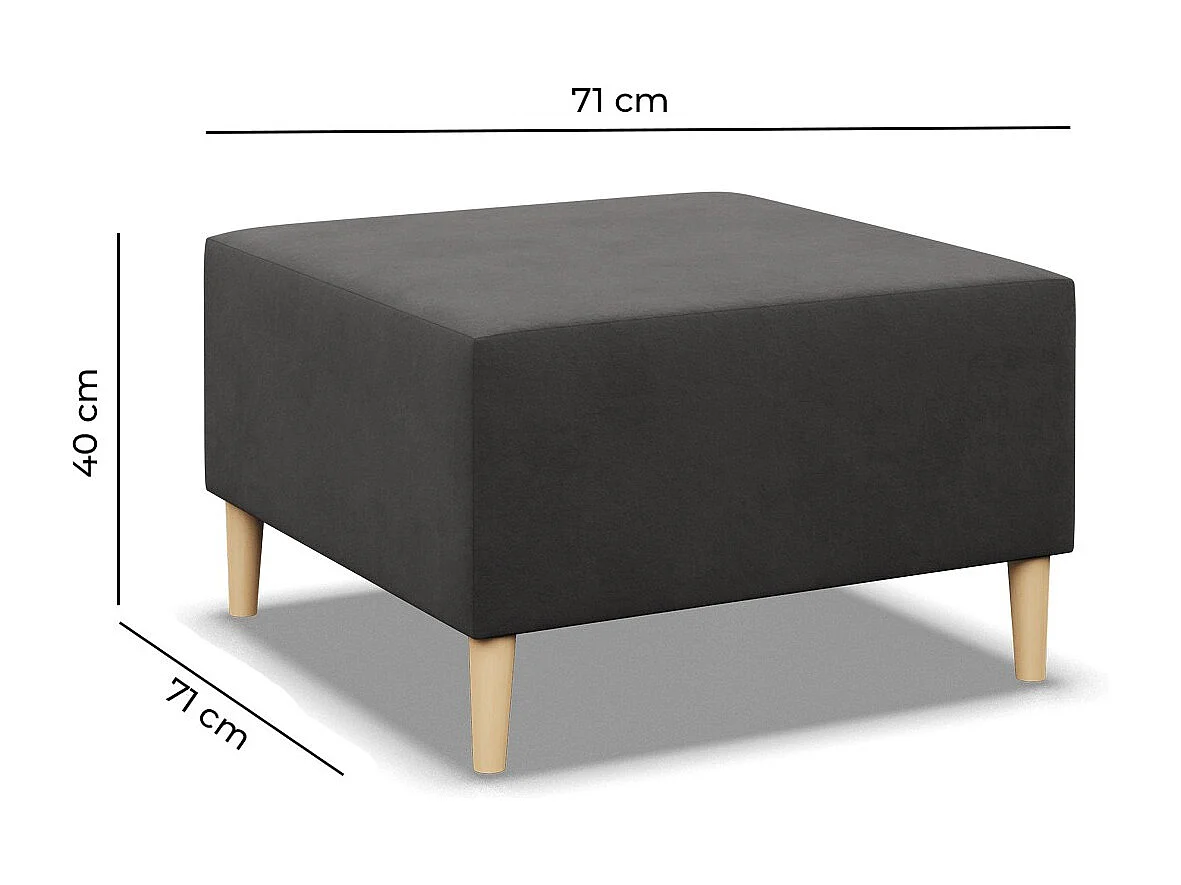 Pouf pour le salon 70 x 70 cm, Jaune