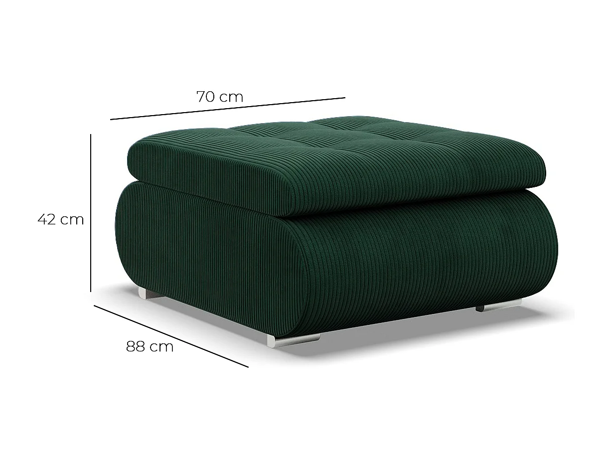 Pouf pour le salon, Corde - Vert foncé