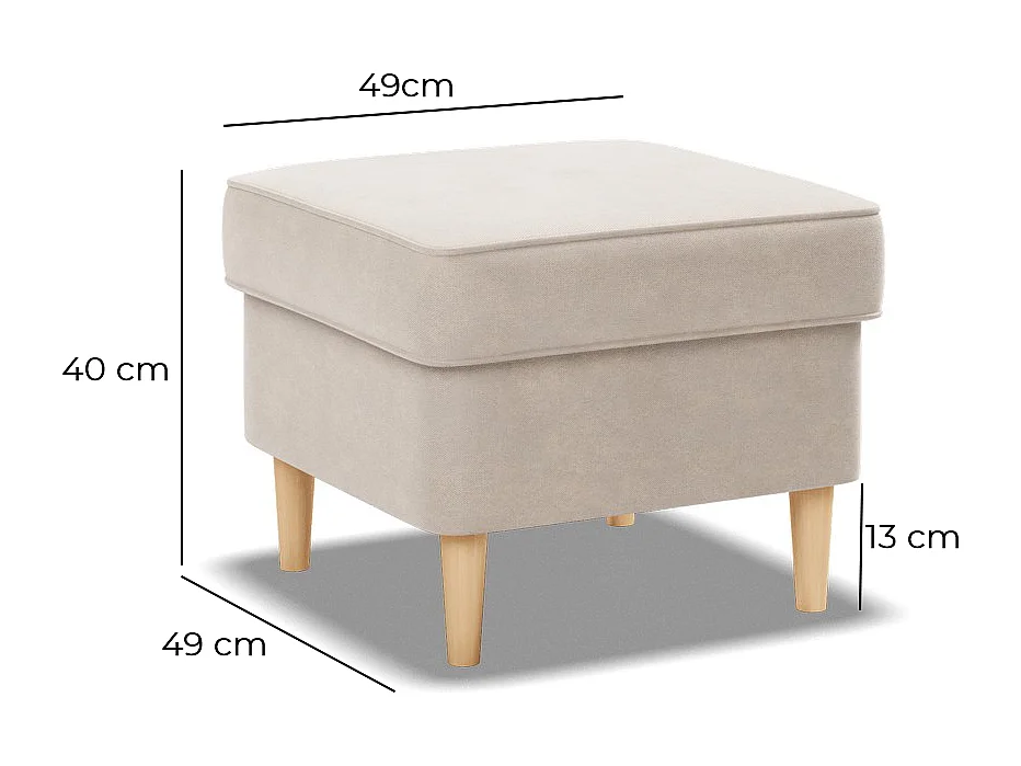 Podnóżek do fotela, beżowy