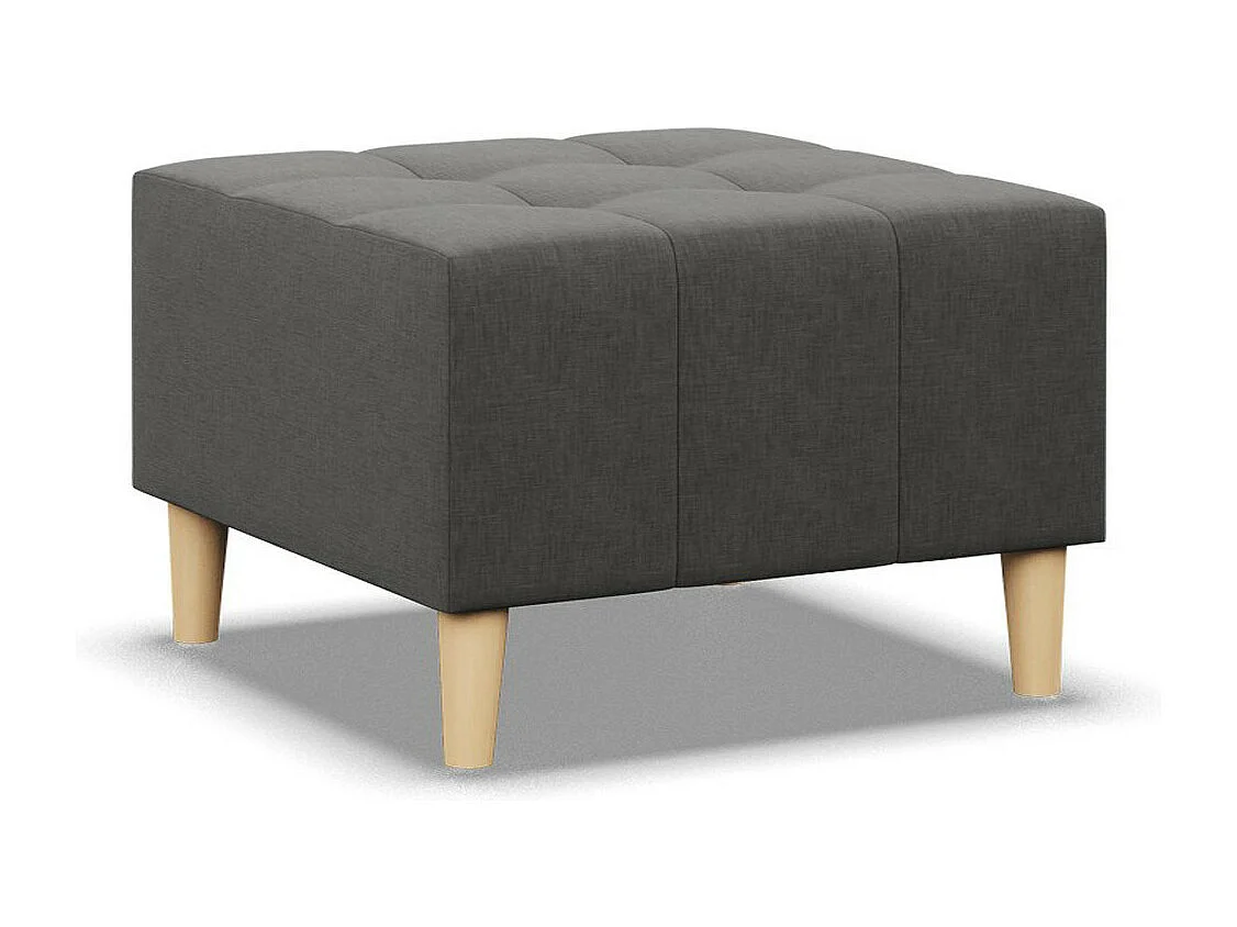 Pufa do salonu 70 x 70 cm, kolor ciemnoszary