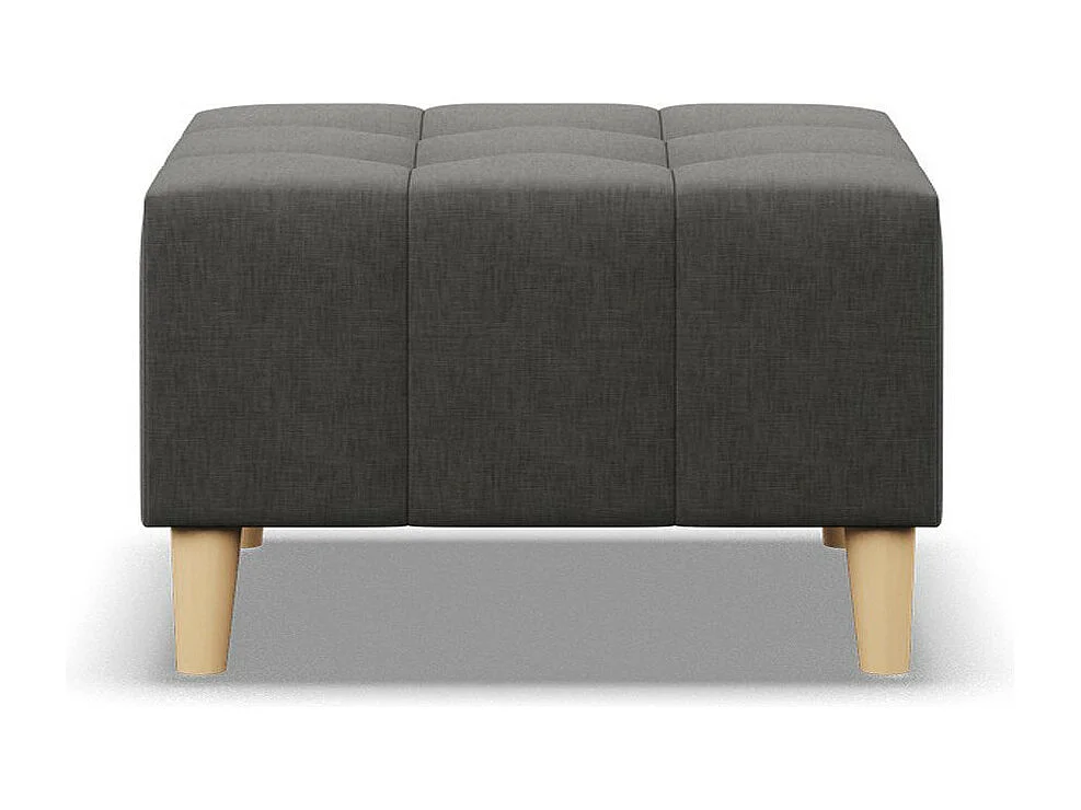 Pufa do salonu 70 x 70 cm, kolor ciemnoszary