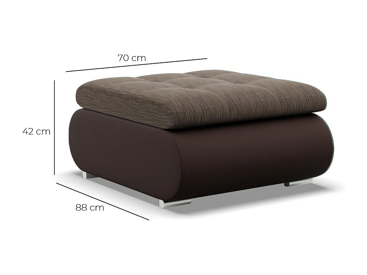 Pouf pour le salon, Brun + Brun