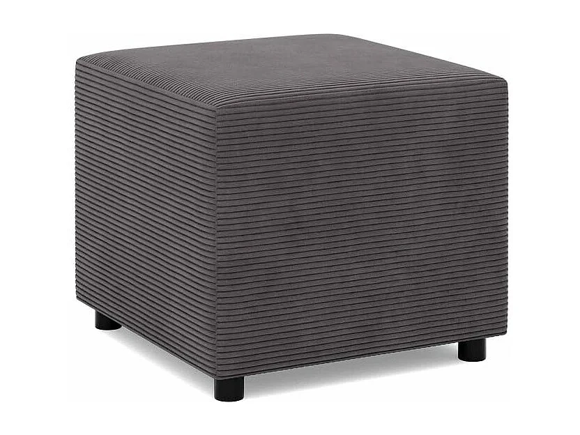 Pouf pour le salon 50 x 50 cm, Corde - Gris foncé