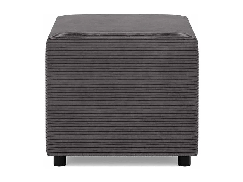 Pouf pour le salon 50 x 50 cm, Corde - Gris foncé