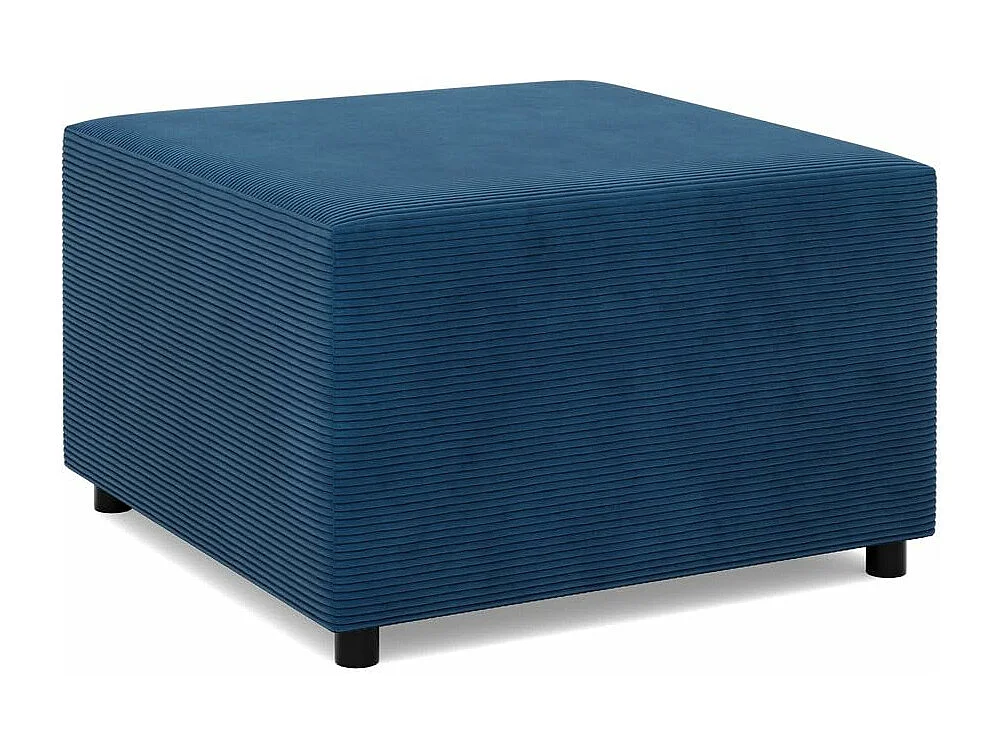 Pouf pour le salon 70 x 70 cm, Corde - Bleu foncé