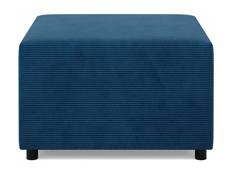 Pouf pour le salon 70 x 70 cm, Corde - Bleu foncé
