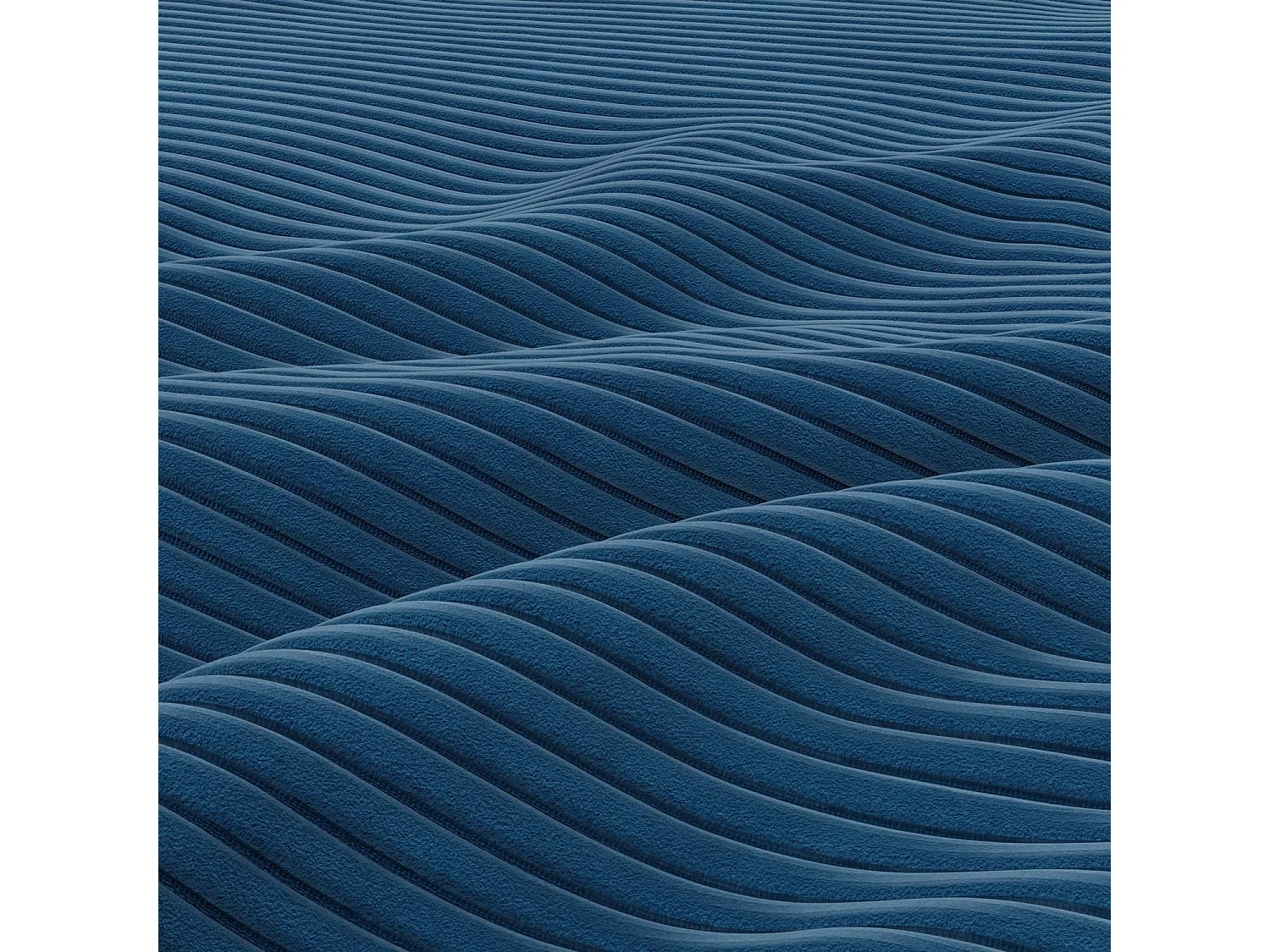 Pouf pour le salon 70 x 70 cm, Corde - Bleu foncé