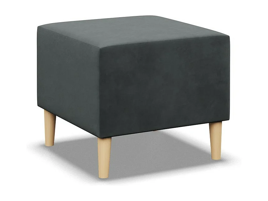 Pouf pour le salon 50 x 50 cm, Gris foncé