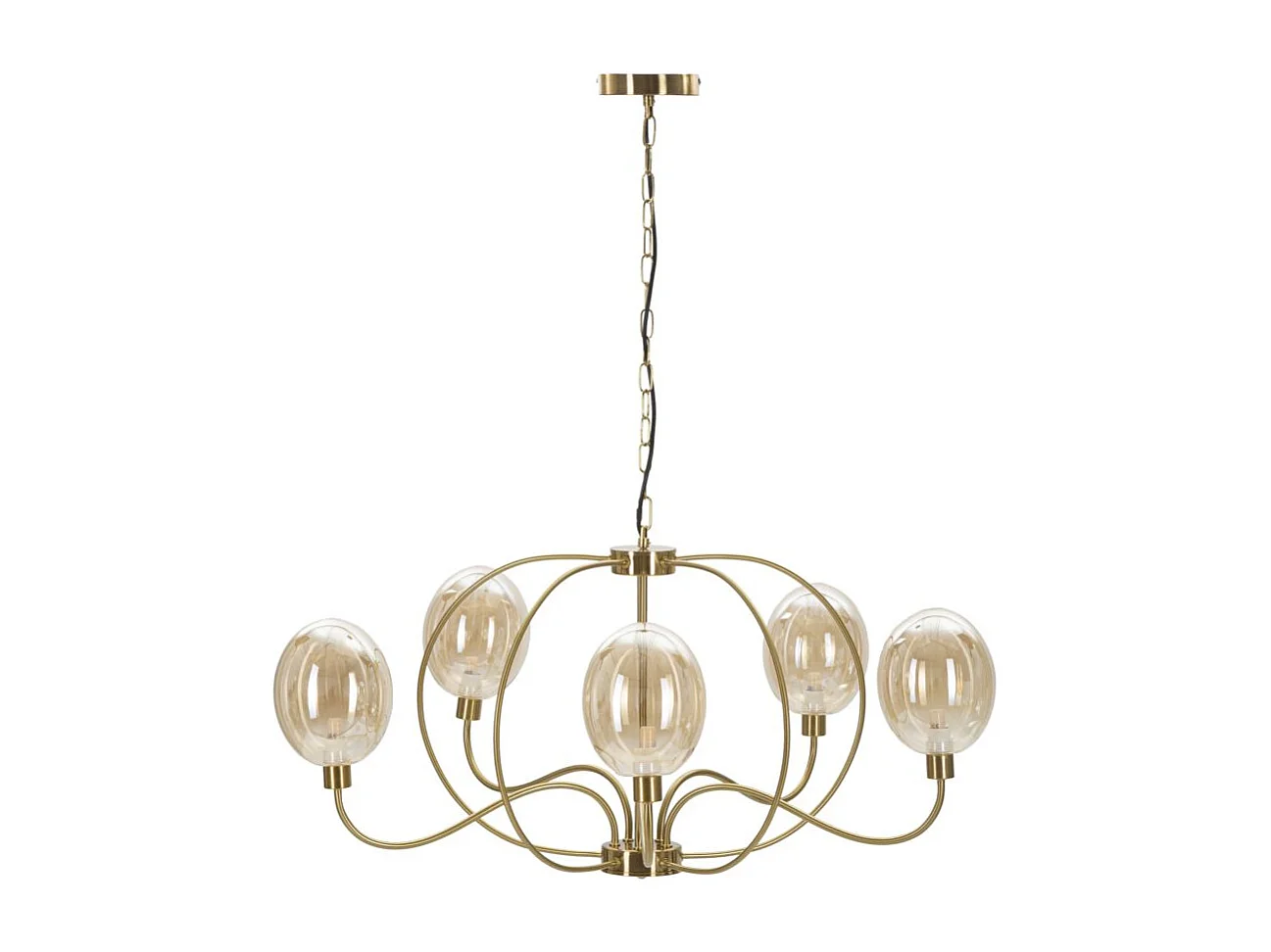 Lampe Suspension Design "Vienna" 100cm Or