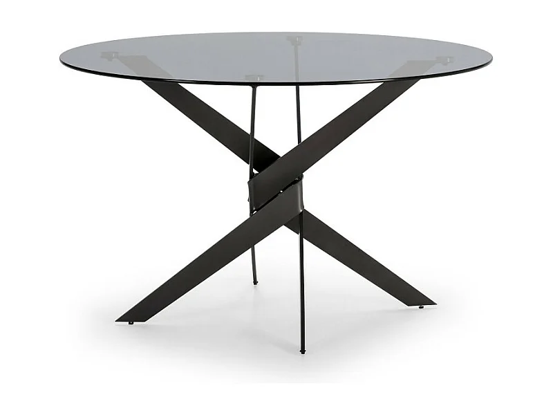 Ronde tafel in grijs voor 4 personen 120x76 cm