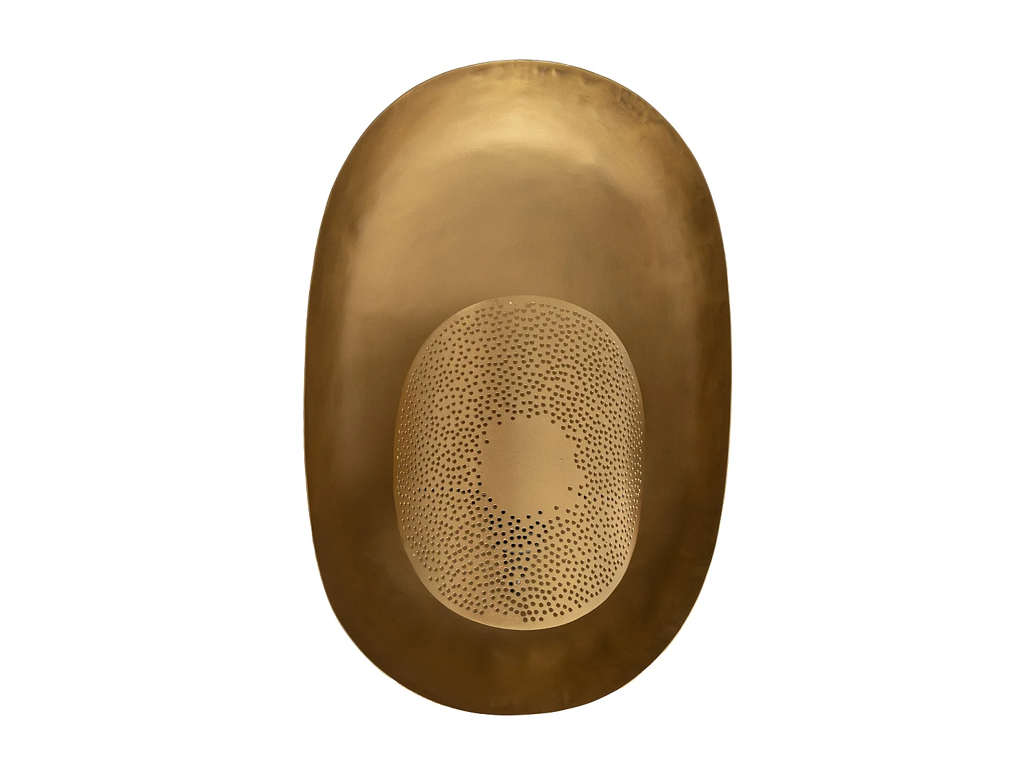 Aplique de pared ovalada de metal dorado - Djaby