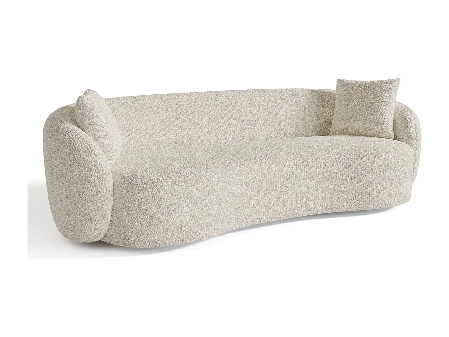 Canapé 3 places bouclette crème 210cm CELINE