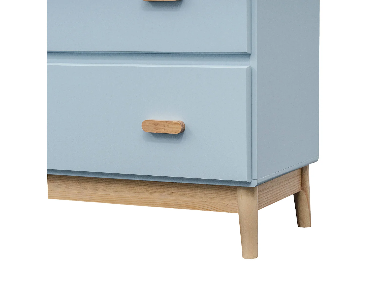 Table à langer Deble 100x80x42 MDF Bois Bleu ciel Marron Scandinave