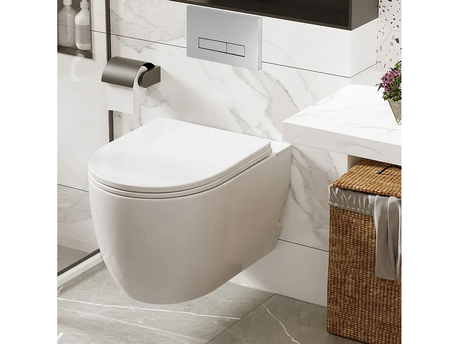 Frame Voor Inbouw Toiletpot Met H Rea Chrome