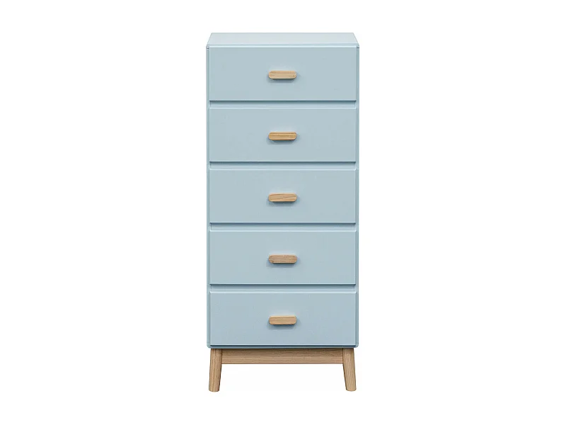 Commode Kuro 115x50x40 MDF Bois Bleu ciel Marron Scandinave