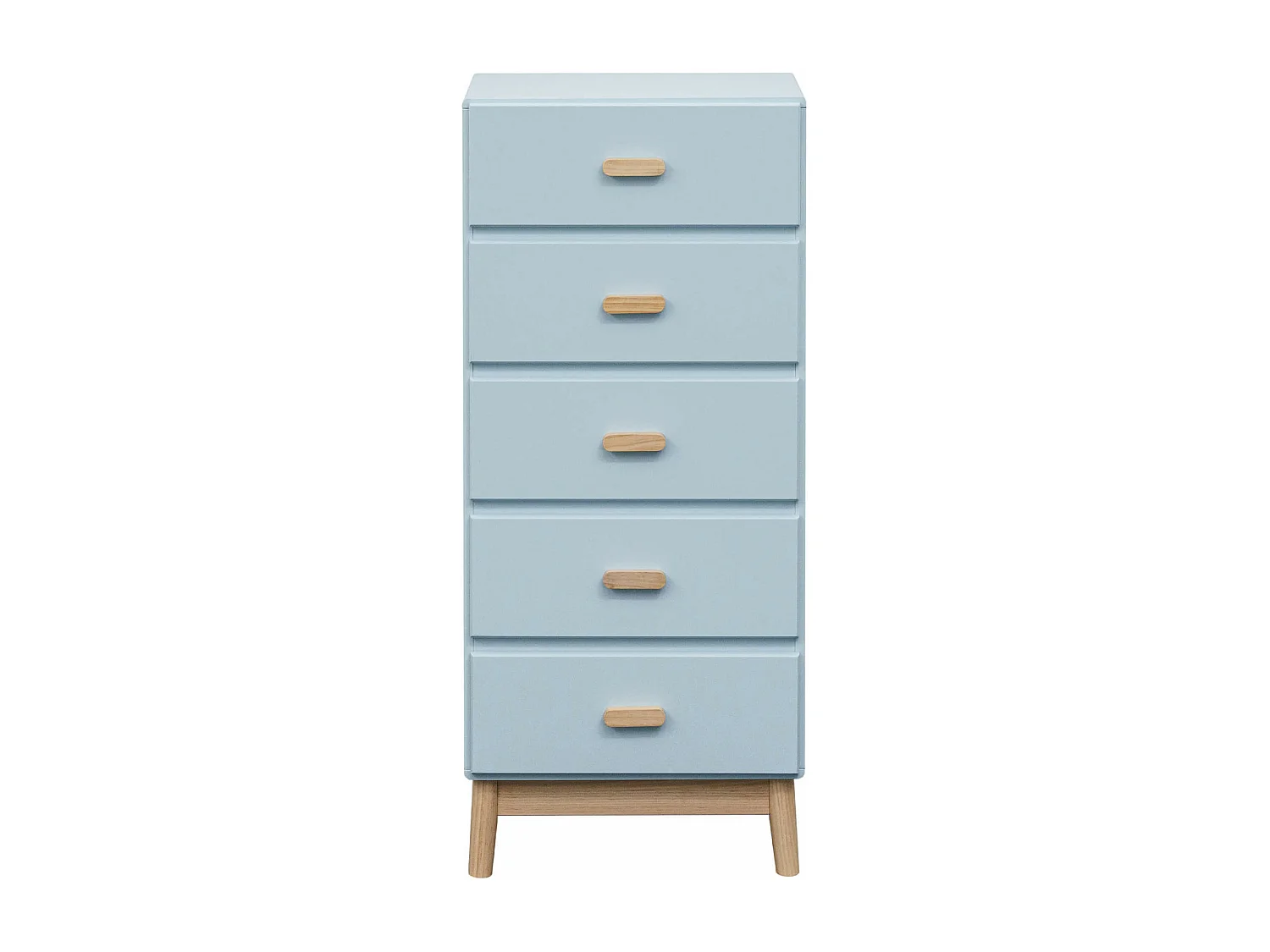 Commode Kuro 115x50x40 MDF Bois Bleu ciel Marron Scandinave