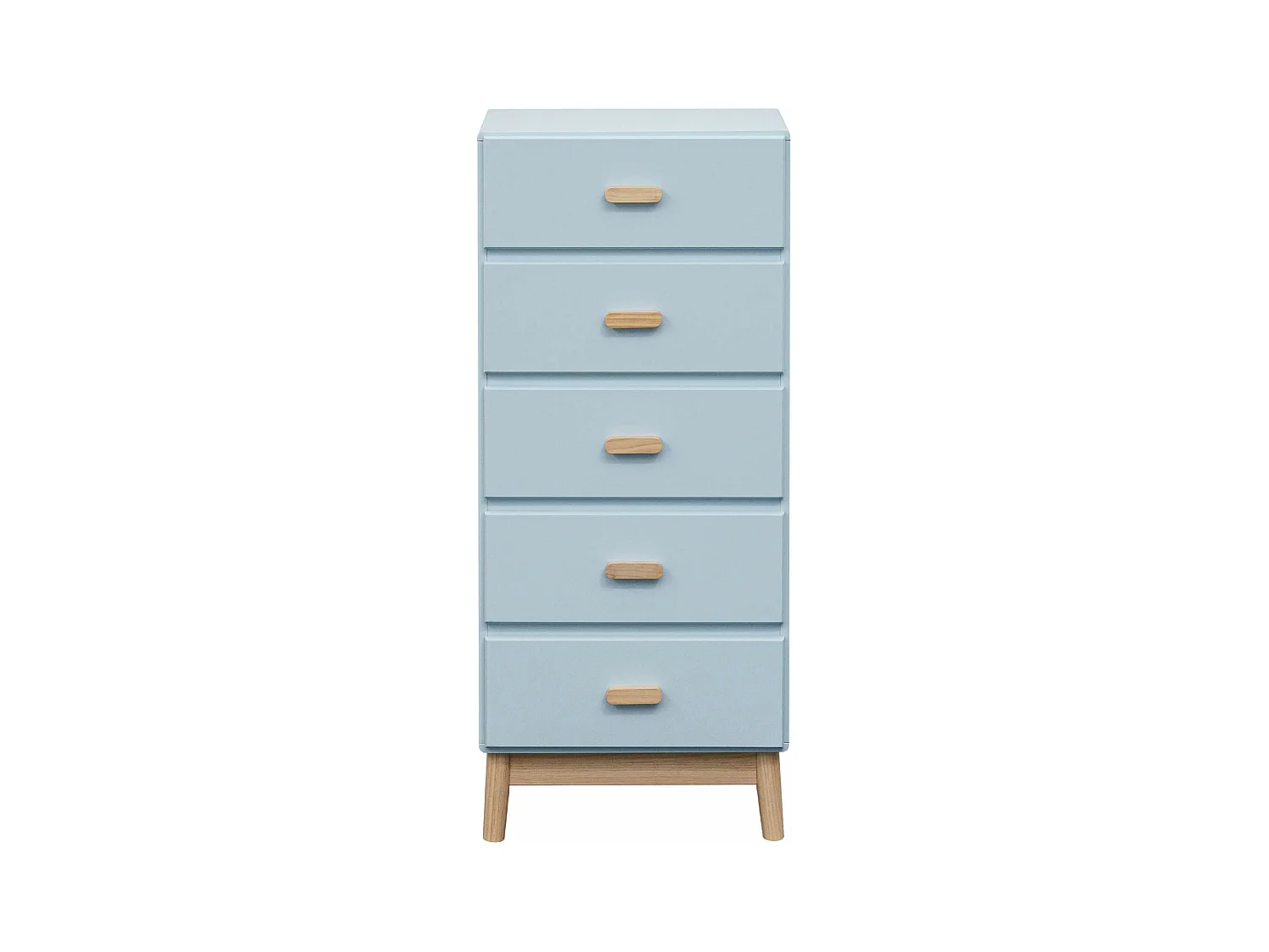Commode Kuro 115x50x40 MDF Bois Bleu ciel Marron Scandinave