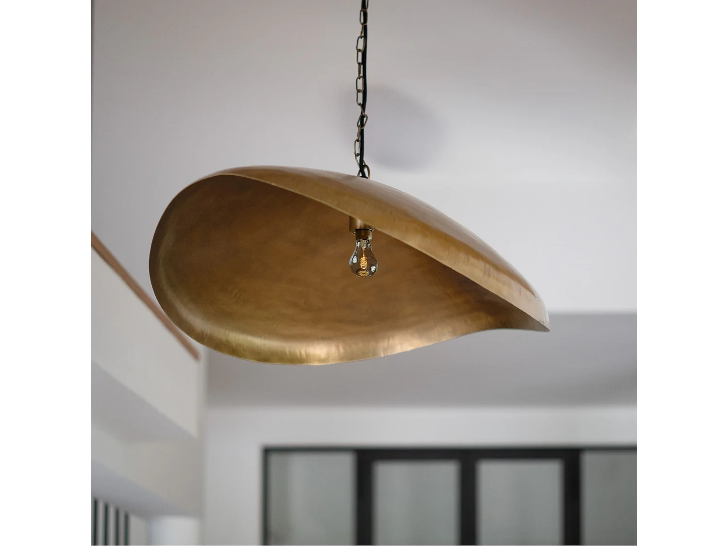 Suspension en métal doré 74 cm - Pacha