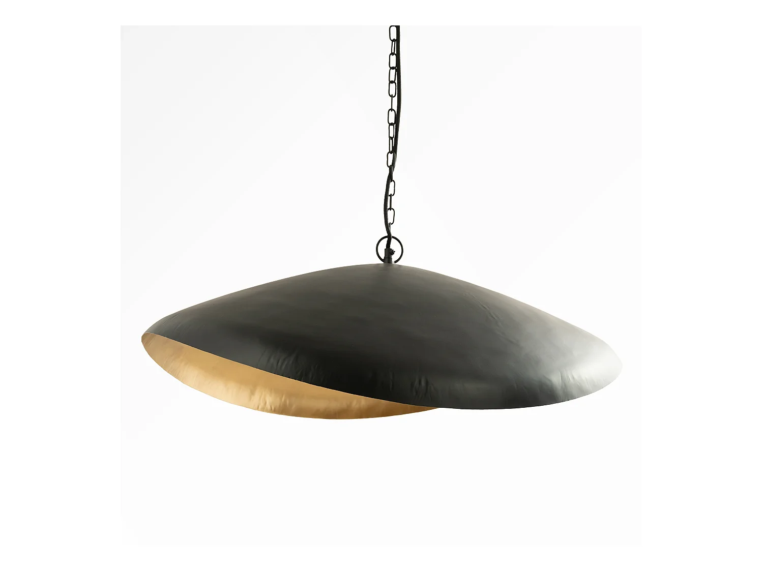 Suspension en métal noir et doré 74 cm - Pacha