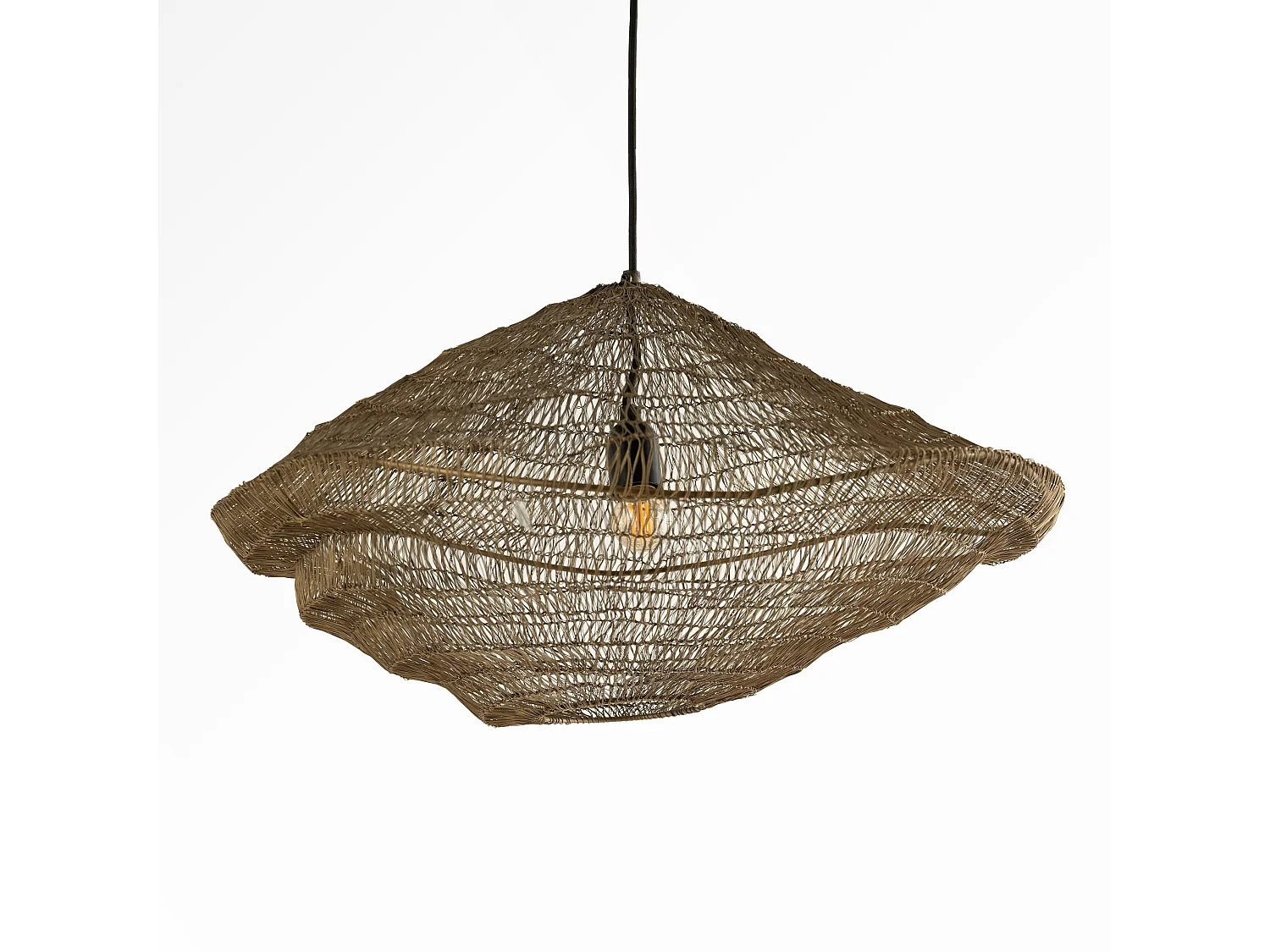 Sospensione in metallo dorato 61 cm - Ramo