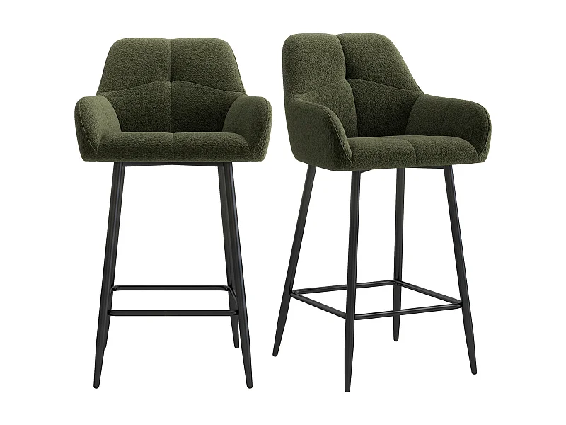LEA-Silla de bar de tela Cosy Army (x2)