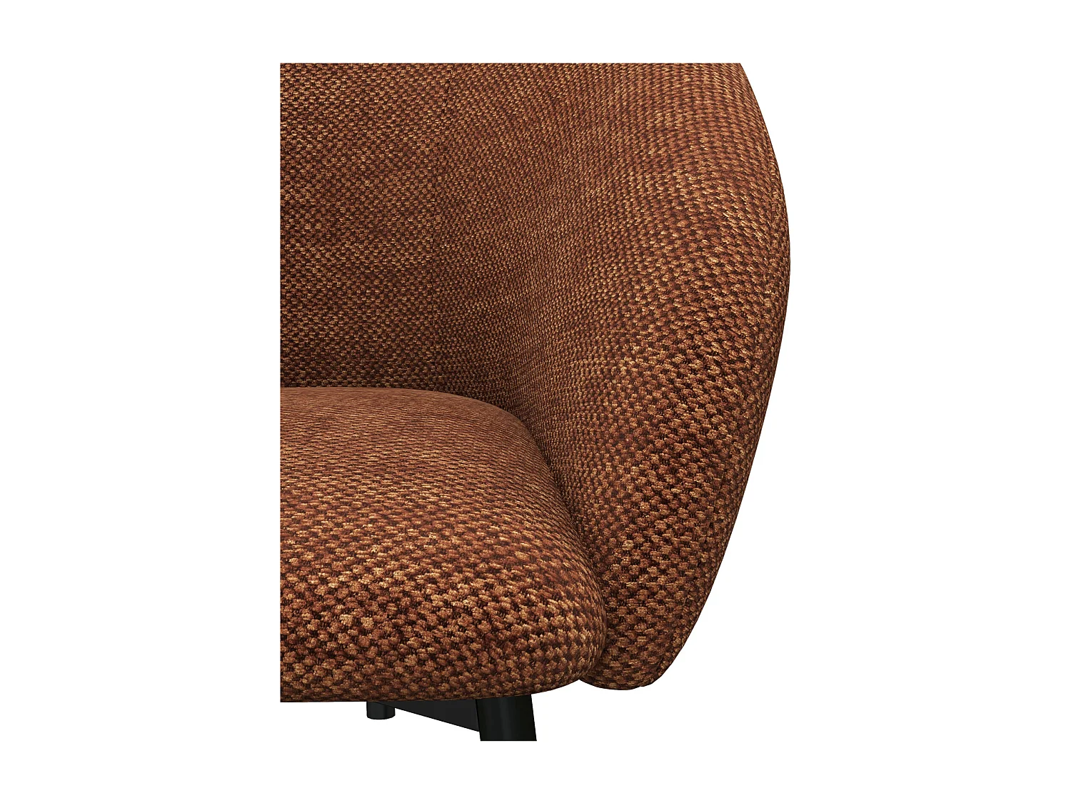 CHLOE-Silla de bar de tela terracota (x2)